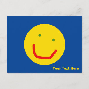 Smiling Sun Happy Face Holiday Postcard