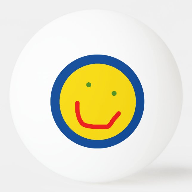 Smiling Sun Happy Face Ping Pong Ball (Front)