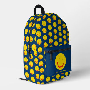 Smiling Sun Happy Face Printed Backpack