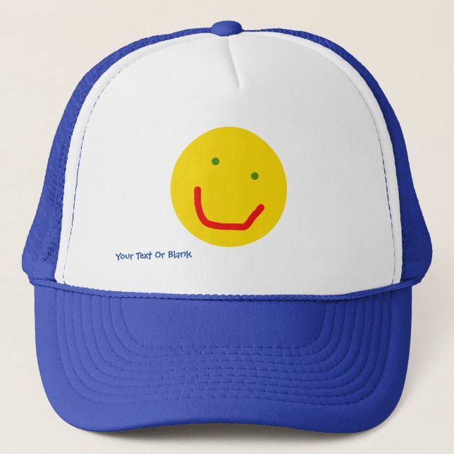 Smiling Sun Happy Face Trucker Hat (Front)
