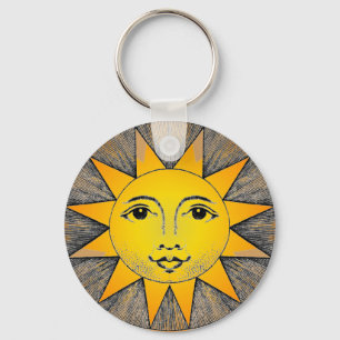 Smiling Sun Keychain