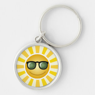 Smiling Sun Keychain