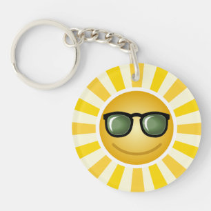 Smiling Sun Keychain