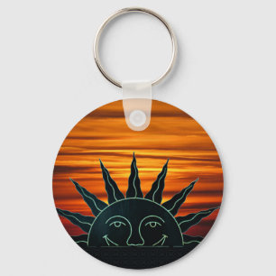 Smiling Sun Keychain