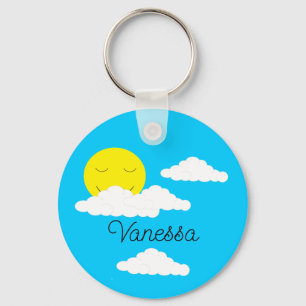 Smiling Sun Keychain