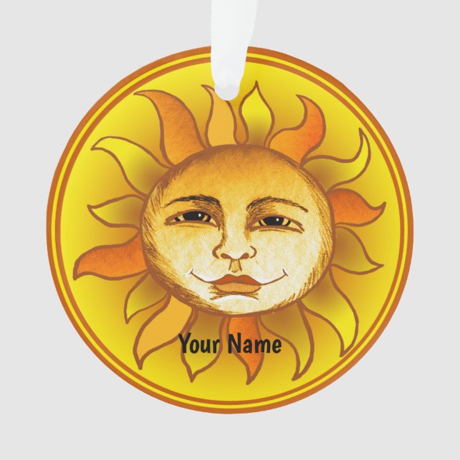 Smiling Sun   Ornament (Front)