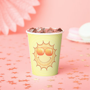 Smiling Sun Paper Cups
