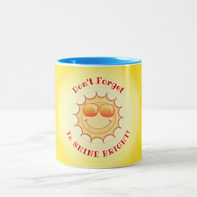 Smiling Sun Two-Tone Coffee Mug (Center)