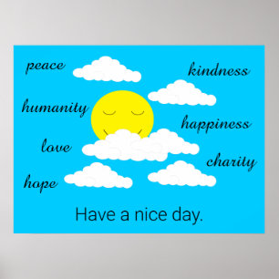 Smiling Sun with Lots of Clouds:  Poster