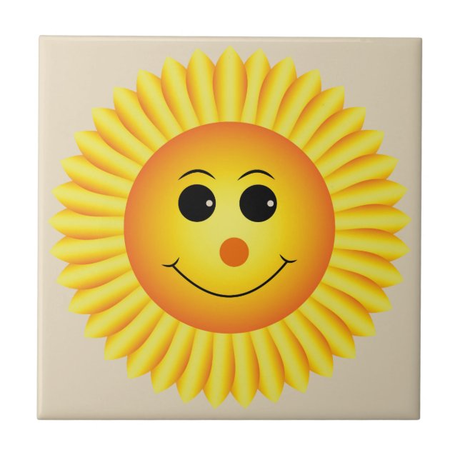 Smiling Sunflower Tile (Front)