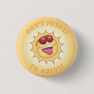 Smiling Sunshine 1 Inch Round Button