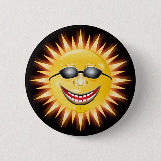 Smiling Sunshine 2 Inch Round Button (Front)