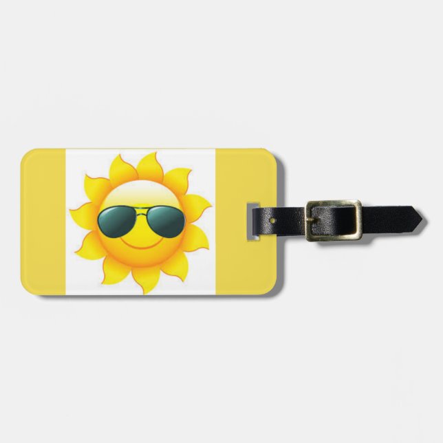 Smiling Sunshine luggage tag (Front Horizontal)