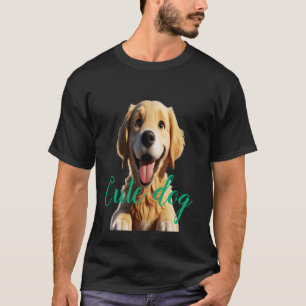 "Smiling Sunshine: The Happiest Golden  Puppy." T-Shirt