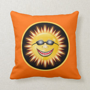 Smiling Sunshine Throw Pillow