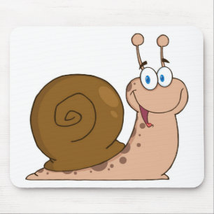 Smiling Super Snail Mouse Pad