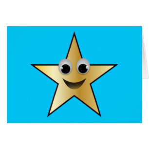 Smiling Superstar Character Gold Coloured