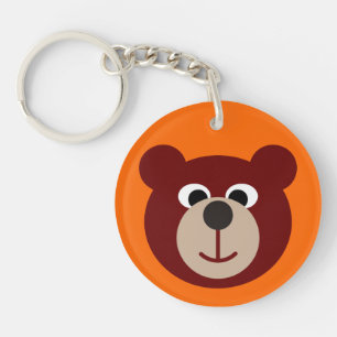 Smiling Teddy Bear Keychain