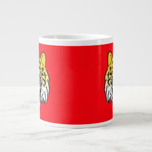 Smiling Tiger Face Artwork-21876 Large Coffee Mug