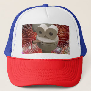 Smiling Toilet Face Trucker Hat