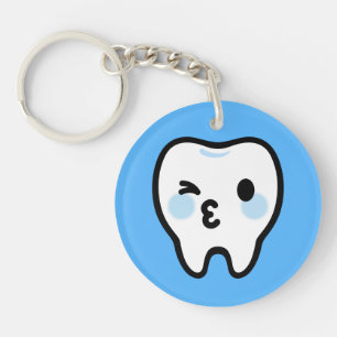 Smiling Tooth Character – Cute & Clean Illustratio Keychain