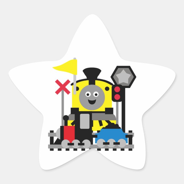 Smiling Train Star Sticker (Front)
