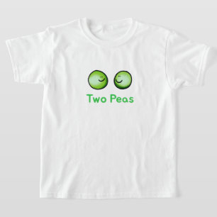 Smiling Two Peas Cute Friendship Art T-Shirt