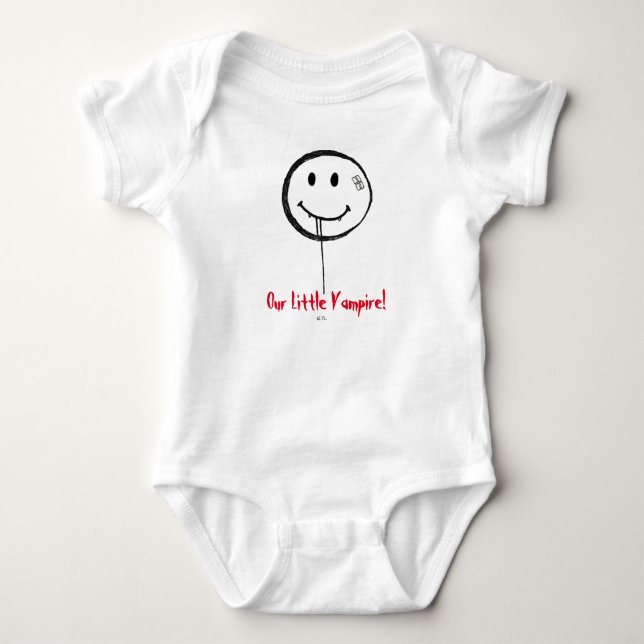 Smiling Vampire Baby Bodysuit (Front)