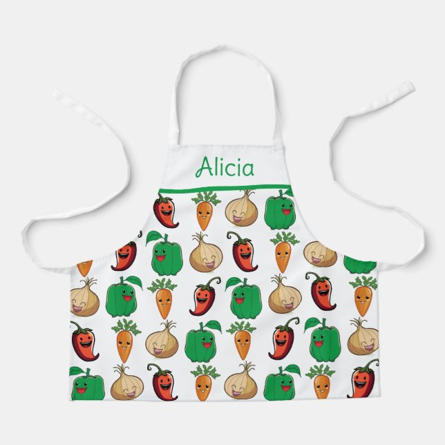 Smiling Veggies Apron (Front)