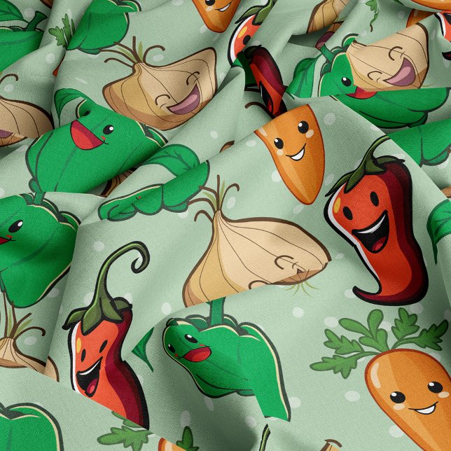 Smiling Veggies Fabric (Creator Uploaded)
