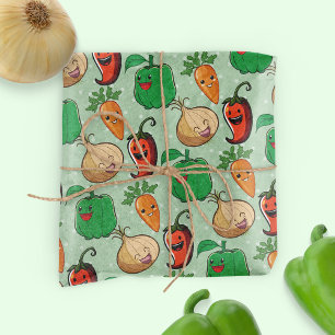 Smiling Veggies Tissue Paper