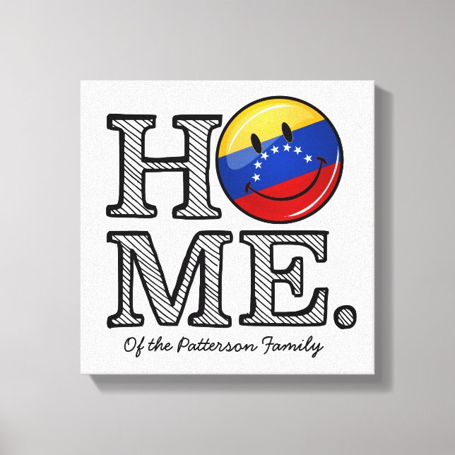 Smiling Venezualan Flag Housewarming Canvas Print (Front)