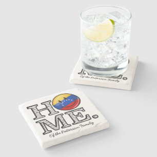 Smiling Venezualan Flag Housewarming Stone Coaster