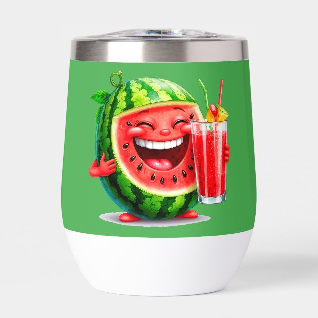 Smiling Watermelon Character Enjoying (Front)