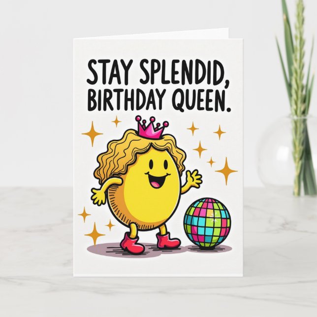 Smiling Waving Birthday Card (Front)