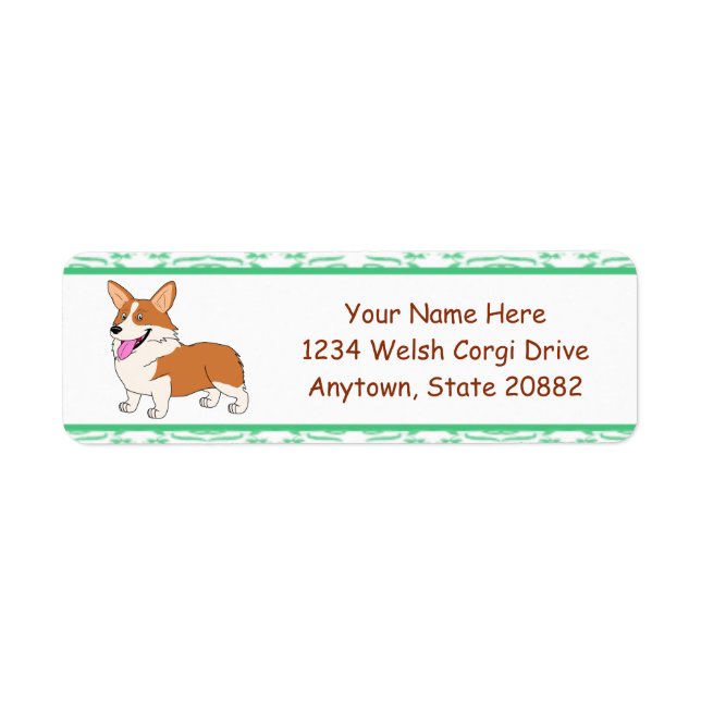 Smiling Welsh Corgi Cartoon (Front)