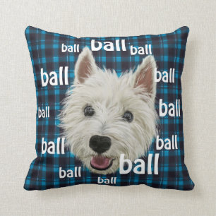 Smiling West Highland Terrier Throw Pillow