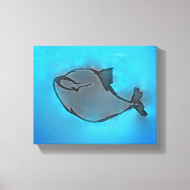 Smiling Whale Canvas Print (Front)