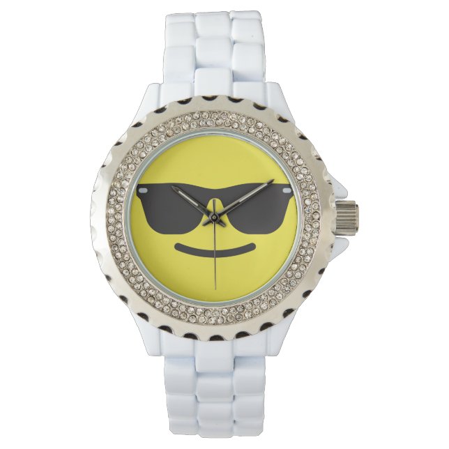 Smiling with Sunglasses Emoji  Watch (Front)