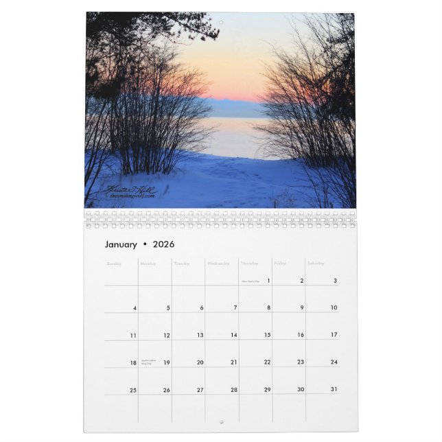 Smiling Wolf Photography Calendar (Jan 2026)
