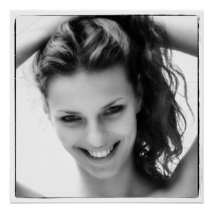 Smiling young woman poster