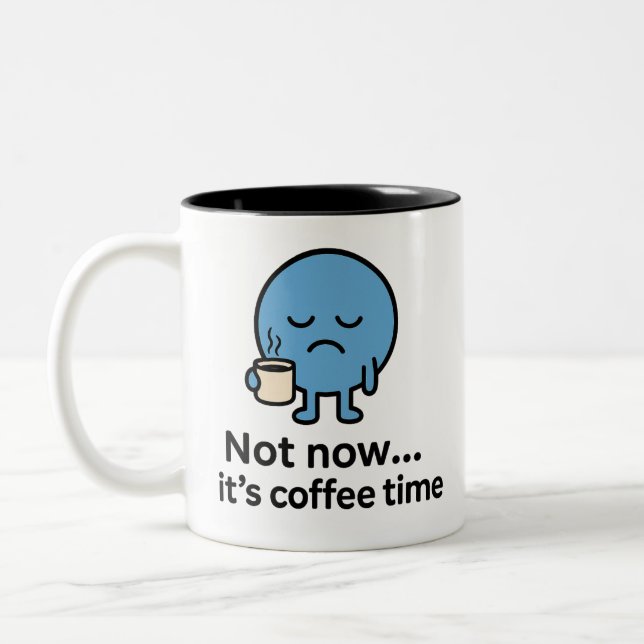 Smilo Sleepy Face Coffee Cup (Left)