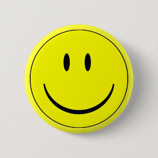 Smily face bottin 2 inch round button