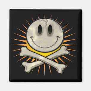 Smily Skull and Crossbones Magnet