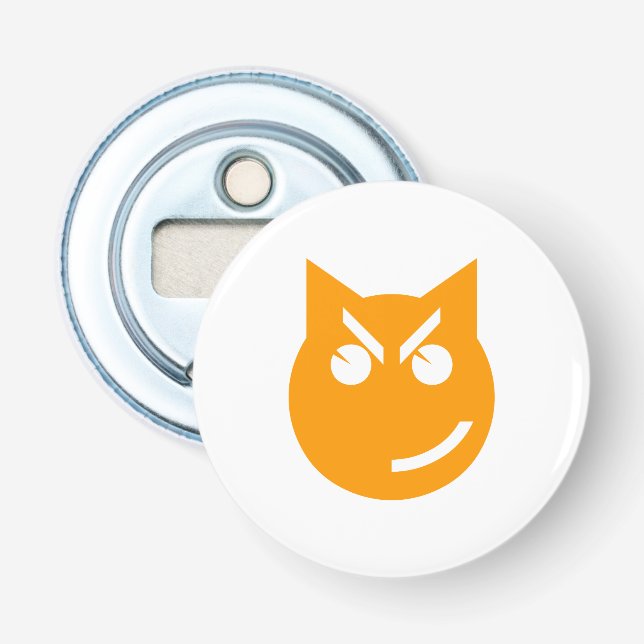 Smirking Emoji Cat Bottle Opener (Front)