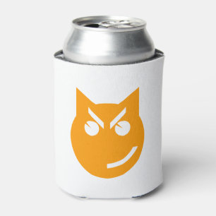 Smirking Emoji Cat Can Cooler