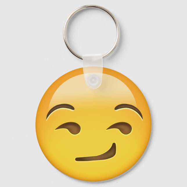 Smirking Face Emoji Keychain (Front)