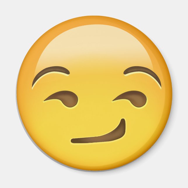 Smirking Face Emoji Magnet (Front)