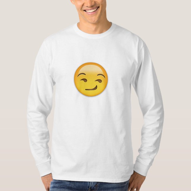 Smirking Face Emoji T-Shirt (Front)