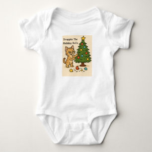 Smirking Kitten Christmas Chaos Baby Bodysuit